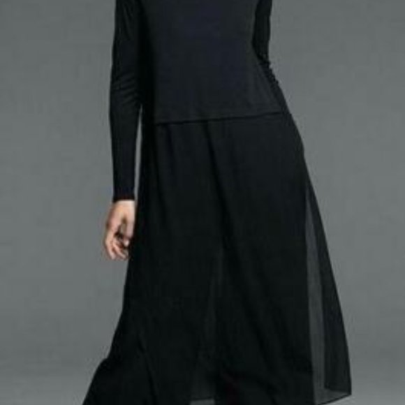 378.00 NWT EILEEN FISHER BLACK VELVET 2 PIECE DUSTER SET GORGEOUS! - Picture 8 of 8